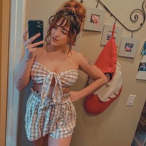 Nasty gal gingham short set